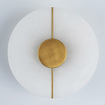 Бра с плафоном из камня в форме диска Buccio Stone Disk Wall Lamp варинант исполнения - 3 | Loft Concept в Уфе