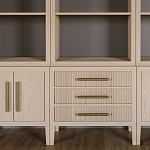 Модульный стеллаж Primo из трех составных элементов Светлый дуб варинант исполнения - 6 | Loft Concept в Уфе