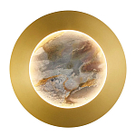 Бра в форме диска цвета латунь Brass Borders варинант исполнения - 1 | Loft Concept в Уфе