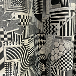 Мебельная ткань Шенилл черно-белый принт 280 см T3-44 варинант исполнения - 1 | Loft Concept в Уфе