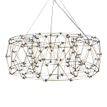 Люстра с тонкой металлической конструкцией цвета золото Quasar варинант исполнения - 2 | Loft Concept в Уфе