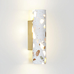 Бра с цилиндрическим белым бетонным плафоном Terrazzo Light варинант исполнения - 1 | Loft Concept в Уфе