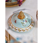 Шкатулка с крышкой из голубого фарфора с риунком птиц и цветов Blue Garden варинант исполнения - 5 | Loft Concept в Уфе