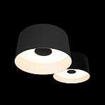 Потолочный светильник с 2-мя цилиндрическими абажурами серого и черного цвета Urban Dome варинант исполнения - 6 | Loft Concept в Уфе