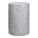 Столик с инкрустацией с перламутровым узором Flower Grey варинант исполнения - 1 | Loft Concept в Уфе