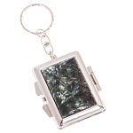 Зеркало брелок складное двухстороннее из натурального камня Серафинит Stone Mirrors варинант исполнения - 1 | Loft Concept в Уфе