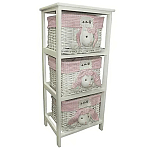 Стеллаж для детской с животными с плетенными корзинами Cute Elephant варинант исполнения - 1 | Loft Concept в Уфе