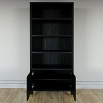 Книжный Стеллаж Elsa Dreams Black с задней стенкой варинант исполнения - 4 | Loft Concept в Уфе