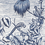 Обои ручная роспись Le Brésil Mer Bleue варинант исполнения - 1 | Loft Concept в Уфе