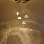 Подвесной светильник с прозрачным стеклянным плафоном округлой формы Effervia  варинант исполнения - 5 | Loft Concept в Уфе