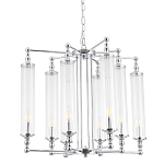 Люстра с 8-ю прозрачными цилиндрическими плафонами Jeanette варинант исполнения - 1 | Loft Concept в Уфе