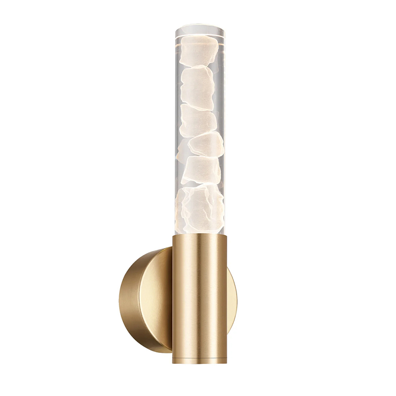 Бра c цилиндрическим прозрачным плафоном с имитацией из кубиков льда Freezing Золотой Серебряный в Уфе | Loft Concept 