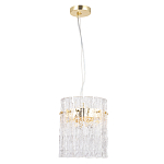 Подвесной светильник цилиндрической формы с текстурными стеклянными элементами Textured Glass Chandelier варинант исполнения - 1 | Loft Concept в Уфе