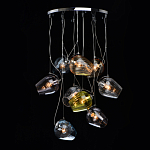 Люстра каскадная с 9-ю разноцветными стеклянными плафонами Kaleido варинант исполнения - 3 | Loft Concept в Уфе