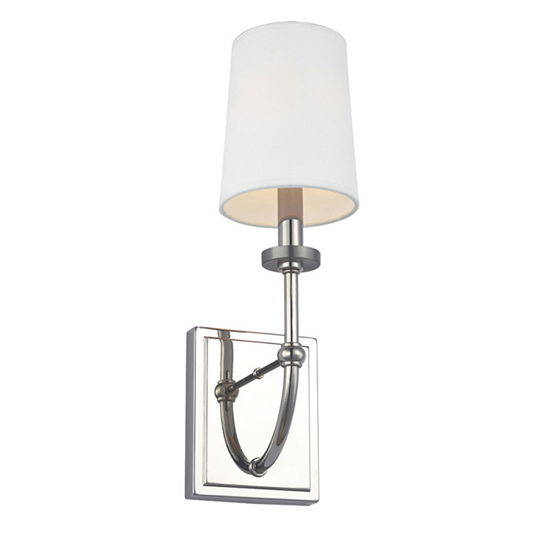 Бра для ванных комнат с белым тканевым цилиндрическим плафоном Feiss Хром Белый Бежевый в Уфе | Loft Concept 
