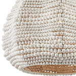 Подвесной светильник в форме купола с декором из круглых деревянных бусин White Wooden Beads Chandelier варинант исполнения - 1 | Loft Concept в Уфе