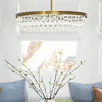 Люстра круглая с подвесками в форме стеклянных капель Glass Rain варинант исполнения - 6 | Loft Concept в Уфе