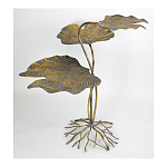 Столик приставной с тремя столешницами Тропические листья Tropical Forest gold варинант исполнения - 3 | Loft Concept в Уфе