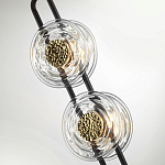 Подвесной светильник с черным основанием и золотистым декором Bruno Duo варинант исполнения - 3 | Loft Concept в Уфе