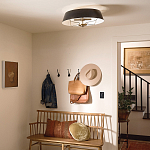 Подвесной светильник с конусовидным металлическим абажуром черного цвета Kichler варинант исполнения - 19 | Loft Concept в Уфе