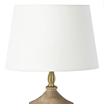 Настольная лампа деревянная с белым абажуром Wooden Table Lamp варинант исполнения - 5 | Loft Concept в Уфе