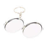 Зеркало брелок карманное двухстороннее из натурального камня Оникс Silver Stone Mirrors варинант исполнения - 3 | Loft Concept в Уфе