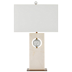 Настольная лампа из мрамора с тканевым прямоугольным абажуром Eternity варинант исполнения - 5 | Loft Concept в Уфе