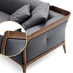 Кресло большое c каркасом из массива дерева Walnut Armchair варинант исполнения - 2 | Loft Concept в Уфе