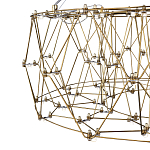 Люстра с тонкой металлической конструкцией цвета золото Quasar варинант исполнения - 5 | Loft Concept в Уфе