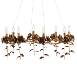 Люстра с каркасом в виде цветков розы и тканевыми абажурами Flowers and Fox Roses варинант исполнения - 3 | Loft Concept в Уфе