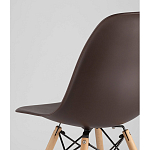 Пластиковый стул на ножках из массива бука Eames Brown варинант исполнения - 3 | Loft Concept в Уфе