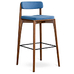 Барный стул из массива ясеня с обивкой из рогожки Elegant Ash варинант исполнения - 1 | Loft Concept в Уфе