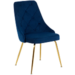 Стул в темно-синей велюровой обивке Ward Dark Blue Velour Chair варинант исполнения - 1 | Loft Concept в Уфе