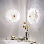 Бра в форме прозрачного стеклянного цветка с рельефной текстурой Textured Glass варинант исполнения - 13 | Loft Concept в Уфе