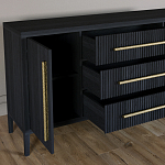 Буфет Primo с тремя ящиками и двумя фасадами Черный дуб варинант исполнения - 5 | Loft Concept в Уфе