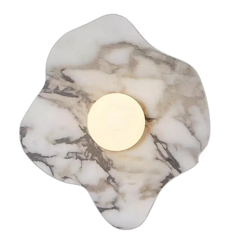 Бра с основанием волнистой формы Shaw Marble Lighting Белый Серый Бежевый Бра с основанием волнистой формы Shaw Marble Lighting Белый Серый Бежевый в Уфе | Loft Concept