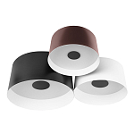 Потолочный светильник с 3-мя цилиндрическими абажурами черного белого и коричневого цвета Urban Dome варинант исполнения - 1 | Loft Concept в Уфе