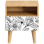 Прикроватная тумба с изображением на ящике Elise Nightstand варинант исполнения - 12 | Loft Concept в Уфе