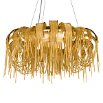 Люстра круглая подвесная с металлическими дугами и длинными цепочками 80 см Atlantis Chain варинант исполнения - 15 | Loft Concept в Уфе