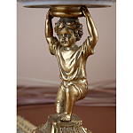 Чаша с цветочным орнаментом на ножке в виде бронзового ангела Eden Garden варинант исполнения - 9 | Loft Concept в Уфе