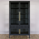 Витрина Primo со стеклянными фасадами и 2 ящиками Черный дуб варинант исполнения - 1 | Loft Concept в Уфе