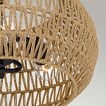 Потолочный светильник с плафоном из плетеного джута и черным каркасом Quoizel варинант исполнения - 6 | Loft Concept в Уфе