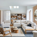 Кресло с каркасом из массива дуба Deniaud Oak Beige Armchair варинант исполнения - 6 | Loft Concept в Уфе