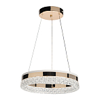 Люстра в виде кольца золотого цвета с прозрачными вставками Radiant Rail варинант исполнения - 2 | Loft Concept в Уфе