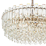 Круглая многоярусная люстра с хрустальным декором Cascade Waterfall Chandelier 18 варинант исполнения - 3 | Loft Concept в Уфе