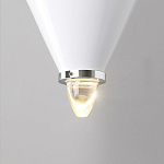 Подвесной светильник светодиодный в виде ряда белых металлических конусов  Herringbone варинант исполнения - 7 | Loft Concept в Уфе