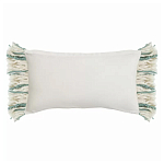 Чехол на подушку мятного цвета с бахромой и объемным узором Ethnic mix варинант исполнения - 4 | Loft Concept в Уфе