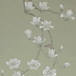 Обои ручная роспись Magnolia Canopy Colourway SC-287 on Aquamarine slub silk варинант исполнения - 1 | Loft Concept в Уфе