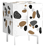 Тумба белая с рисунком Short Graph варинант исполнения - 1 | Loft Concept в Уфе