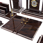 Настольный письменный набор из природного камня обсидиана с декором в виде орла Golden Eagle варинант исполнения - 3 | Loft Concept в Уфе